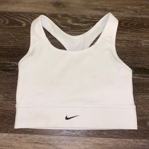 Nike | Longline White Dri Fit Sports Bra